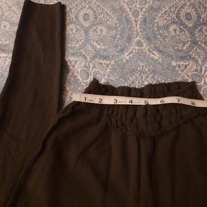 Natural life black longjohn waffle type bottoms S